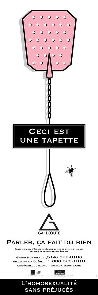 Première campagne publicitaire de Gai écoute, en 1997